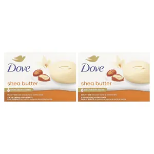 Dove Beauty Bar Soap, Shea Butter & Vanilla, 2 Bars, 3.75 oz (106 g) Each