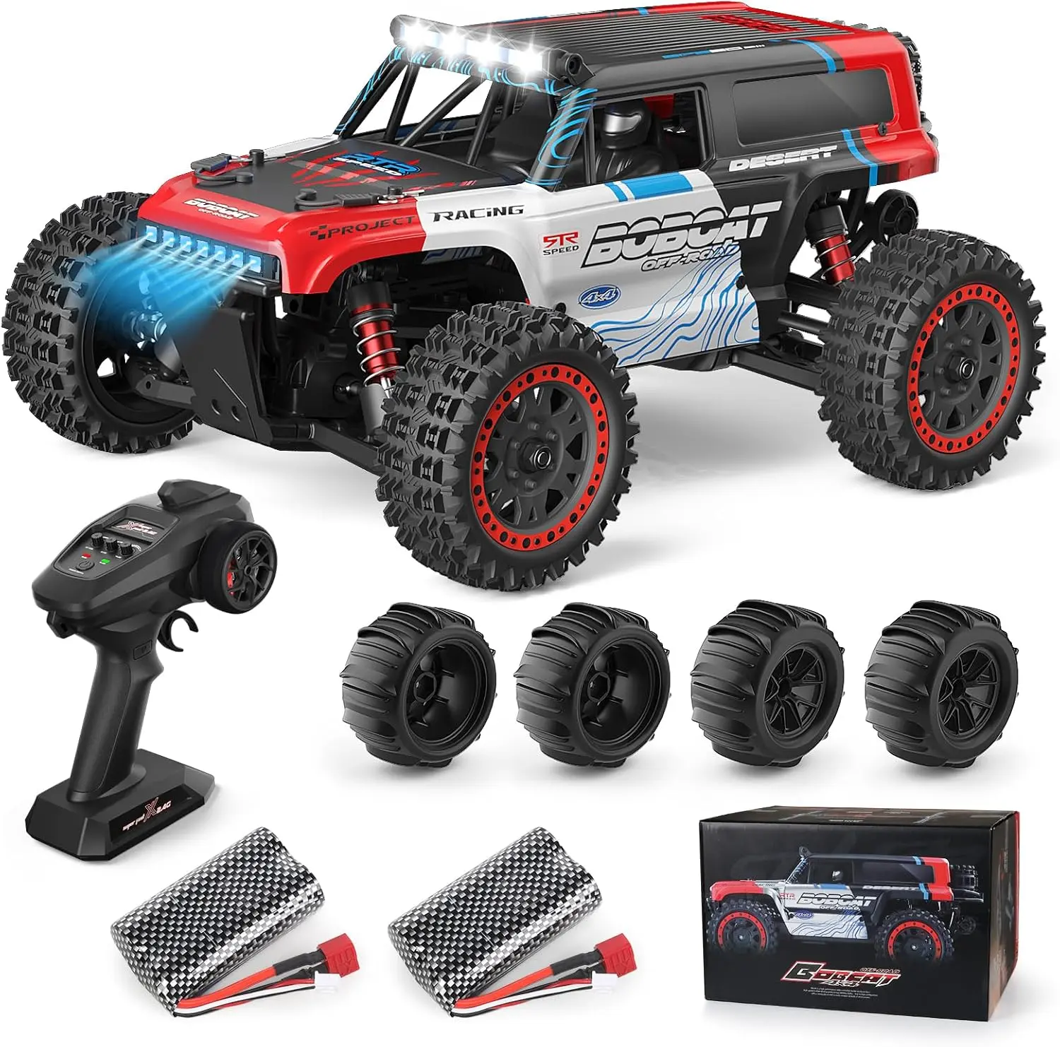 S912PRO 1/16 Scale Brushless 4WD RC Monster Truck - Durable RC Cars, 2.4GHz Remote Control Off-Road Car, 120+ m Range, LED Lights, 2x1500mAh Rechargeable Cells (13 Mins at Full Speed), Alloy Frame, 10-12 Years Target, 15 Minutes