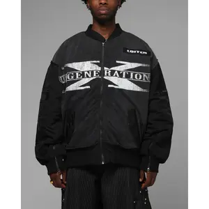 Loiter X WWE DX Generation Bomber Jacket Black