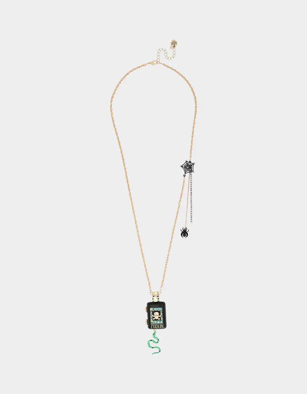 POISON LONG PENDANT NECKLACE BLACK