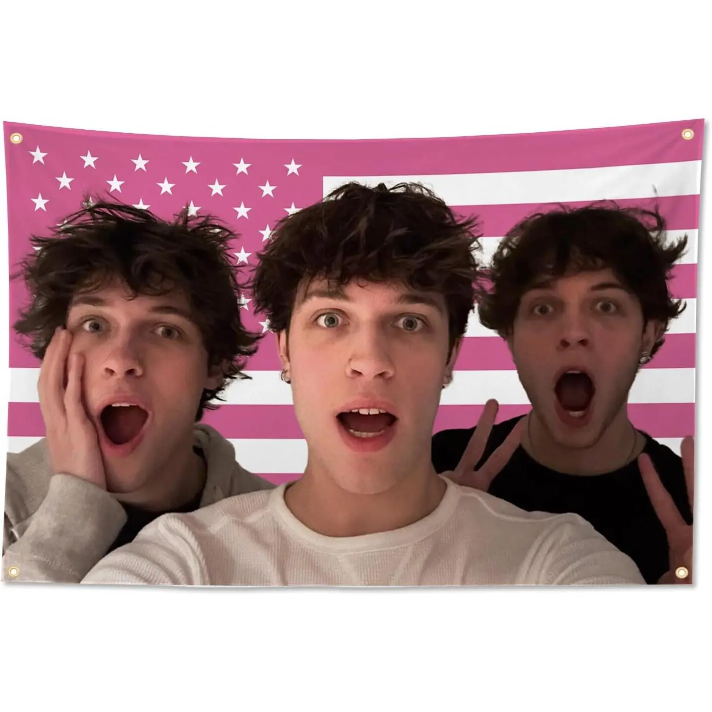 Sturniolo Triplets Tapestries 3x5ft Sturniolo Flag With 4 Brass Grommets Fresh Love Sturniolo Merch