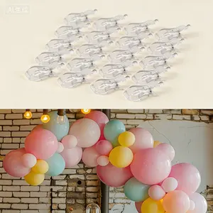 Heavy-Duty Transparent Spring Clamps, Reusable Balloon Arch Clips with Superior Grip, Secure Garland Clips for Backdrop Wedding Party Decorations, Durable Reusable Clips for Balloon Arrangements