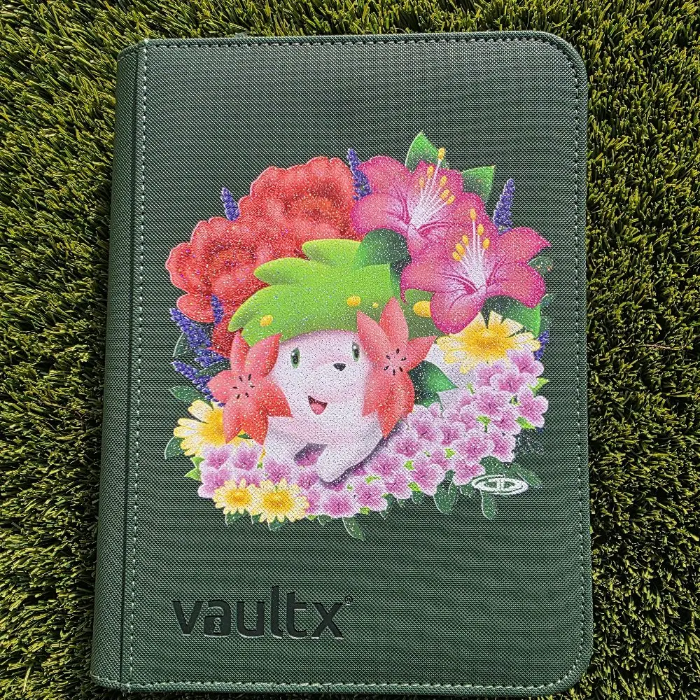 Vault X - Shaymin Glitter Custom 4 Pocket Binder - Green
