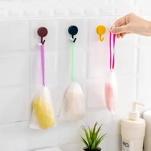 Hot Selling|10 Counts Exfoliating Mesh Soap Bag, Large  Foaming Net On Face, Drawstring Holder Bags for Luxurious Bath & Shower Experience,   Hanging Personal , Random Color Cleaning Cotton