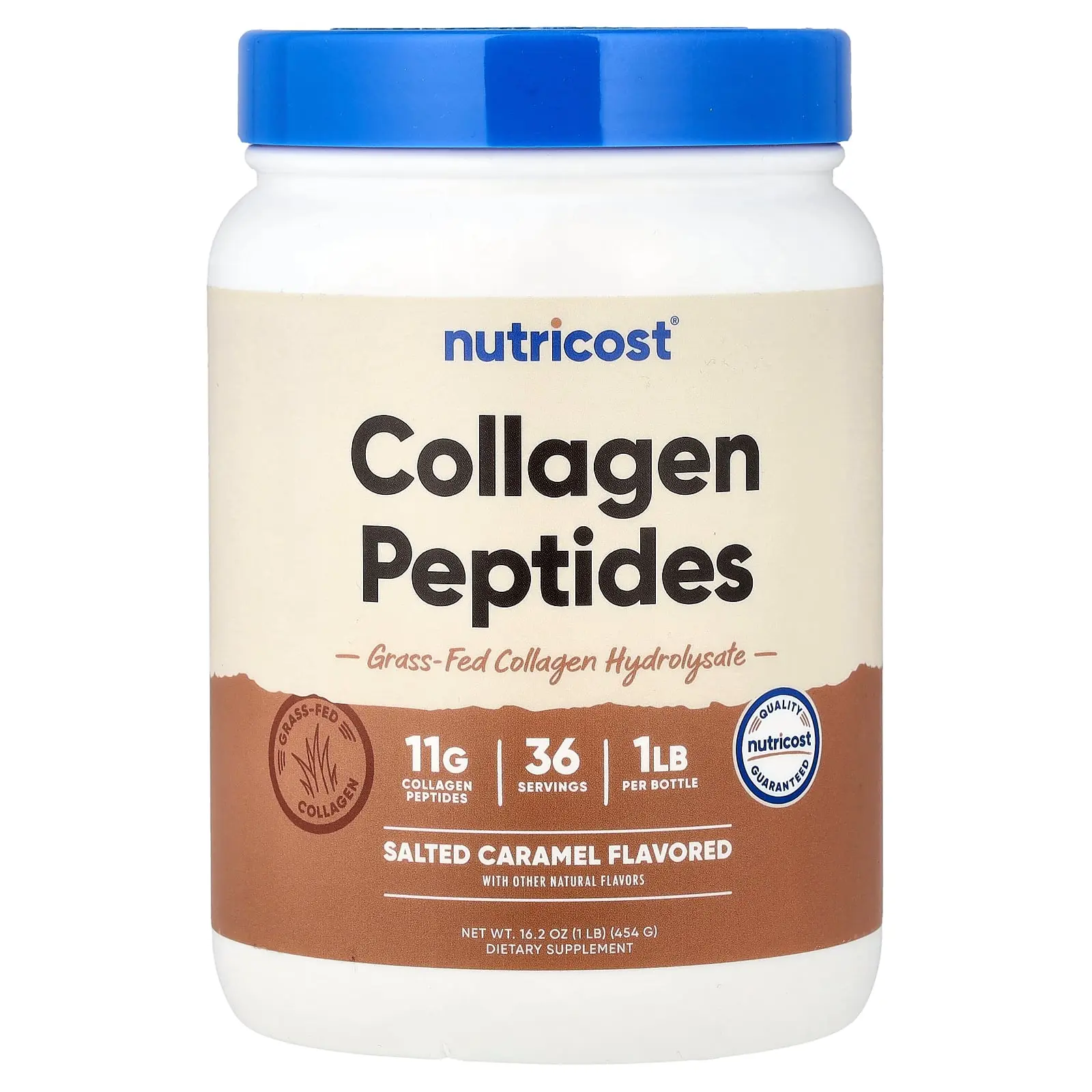 Nutricost Collagen Peptides, Salted Caramel, 16.2 oz (454 g)