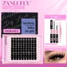 Zanlufly Individual Eyelashes Kit - Cosmetic Eyelashes Clusters Kit with D Curly, Thick Volume DIY Extensions, Natural Lash Clusters, Bottom Lashes for Adults (TikTokShopBlackFriday)