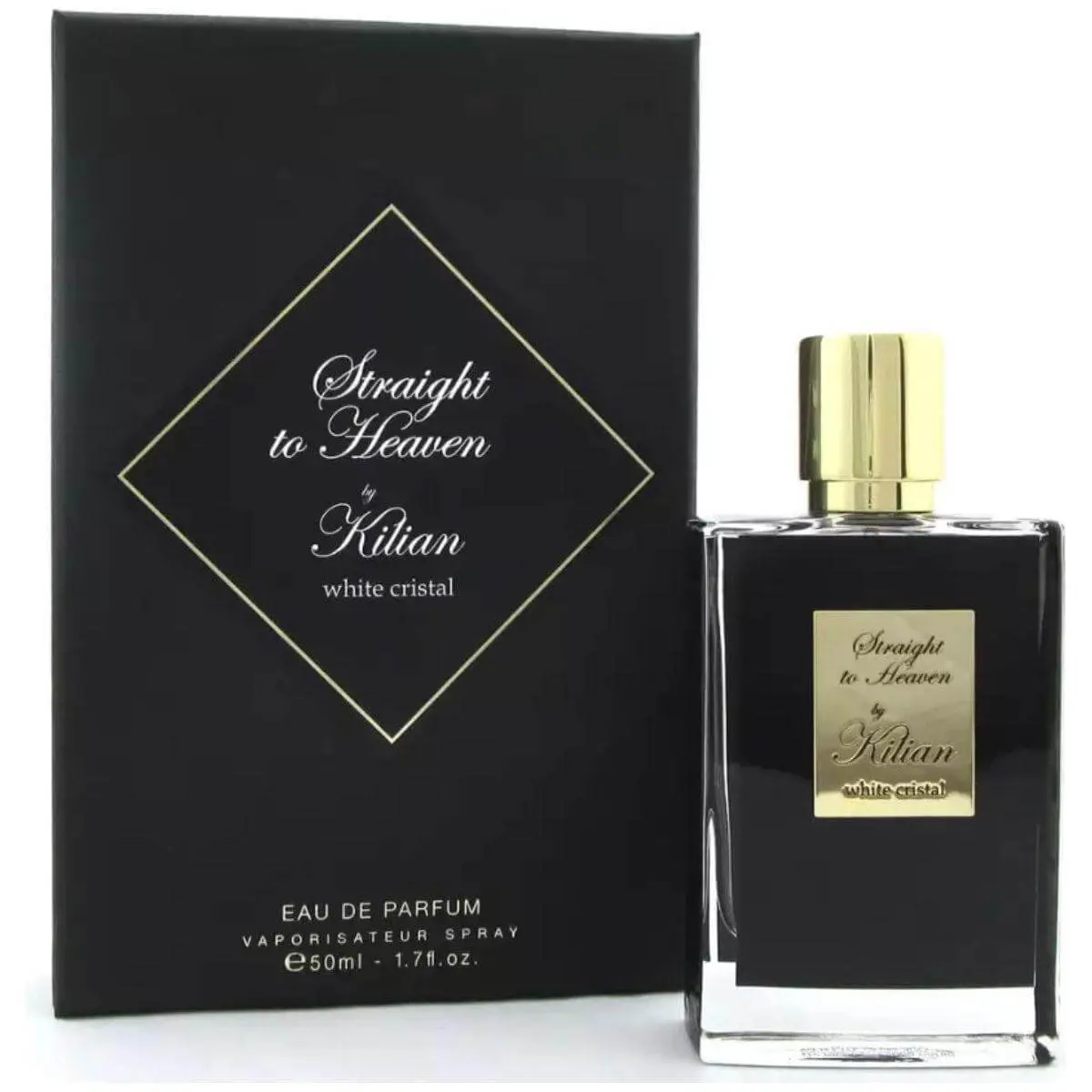 Kilian Straight to Heaven White Crystal EDP Boxed Spray-On Men's Fragrance, 1.7 fl oz, Exciting Rum Blend with Vanilla Base, New in Box, Boxed Men's Fragrance
