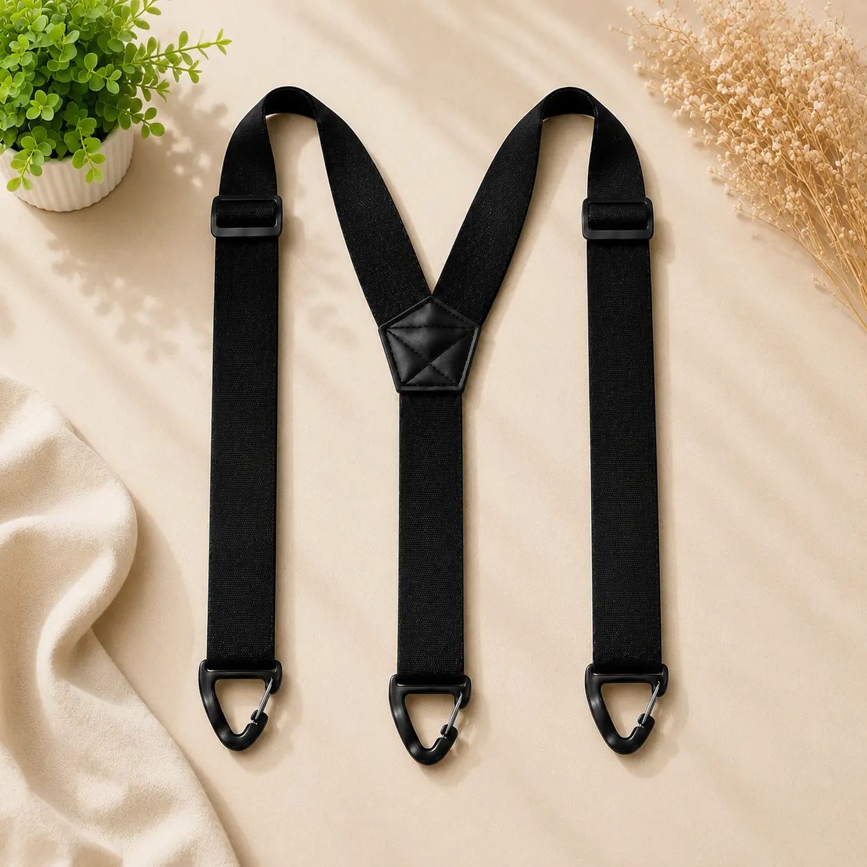 Suspenders for Men and Women, Elegant 1.5-Inch Wide Design for Casual & Business Wear, Shirt Stays with Strong Snap Loop Support, Invisible, Adjustable Secured Durable
