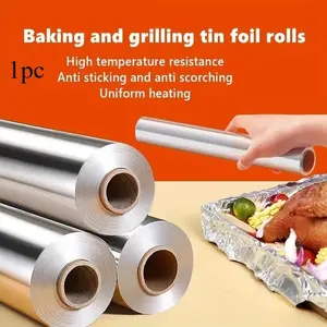 1 roll Advanced Thick Aluminum Foil Roll - Multi layer Heat resistant, Suitable for Baking, Barbecue, Cooking, and Food - Perfect for Barbecue, Kitchen Use, and Outdoor Picnicking Foil Cover