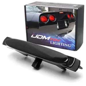 iJDMTOY Smoked Lens Race Car Style Strobe Featured LED Trunk Lid High Mount Third Brake Light Assembly For 1997-2004 Chevy C5 Corvette