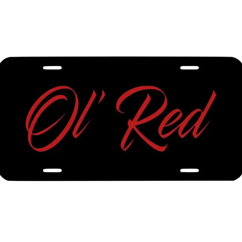 Ol' Red License Plate