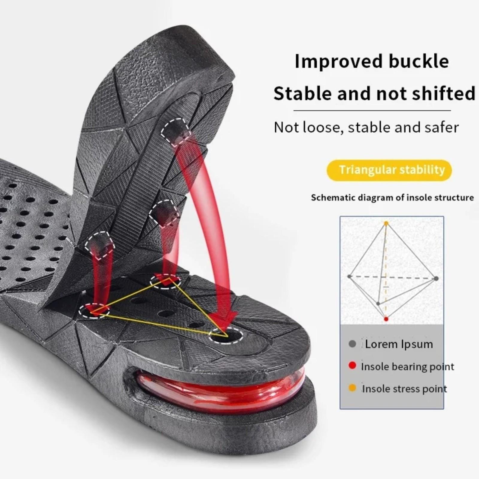 Invisible Height Increase Insoles Unisex Ultra Soft Sole Non-Tiring Leather Shoes Adjustable Height Cushions, Comfortable Footwear Inserts Soft Cushioned Insoles Height Increasing Insoles, Height Lift Insoles, Heightening InsolesGift.