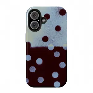 for iPhone 16 ProMax Glossy-Dark brown two-tone polka dot iPhone case, suitable for iPhone17 ProMax, 16Pro, 15, 14, 13, 12, Samsung 25 Ultra plus, 24, 23, 22 phone cases, double-layer protective case, smartphone case, a gift for girls