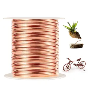 99.9%  Soft Copper Wire, 16 Gauge/ 1.3 mm Diameter, 127  / 39m, 1 Pound Spool Pure Copper Wire,  Making Wire for Crafts, Christmas Wreaths Tree, Garland and Floral Flower Arrangements