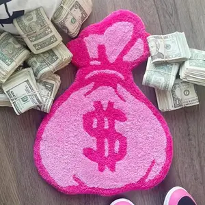 Money Bag Shaped Rug, Non-slip Soft Floor Mat, Creative Decorative Carpet for Home Living Room Bedroom, Room Decor, Home Decor, Fluffy Rug, Home Decorative Rugs, Shaggy Rug