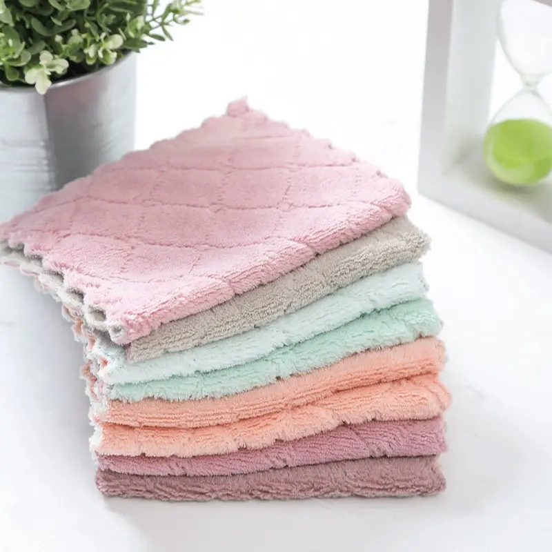 10-Pack Multipurpose Kitchen Cleaning Towels, Soft Lint-Free Super Absorbent Washable Machine Wash Reusable Cloths for Camp Kitchen Sink, Dishes