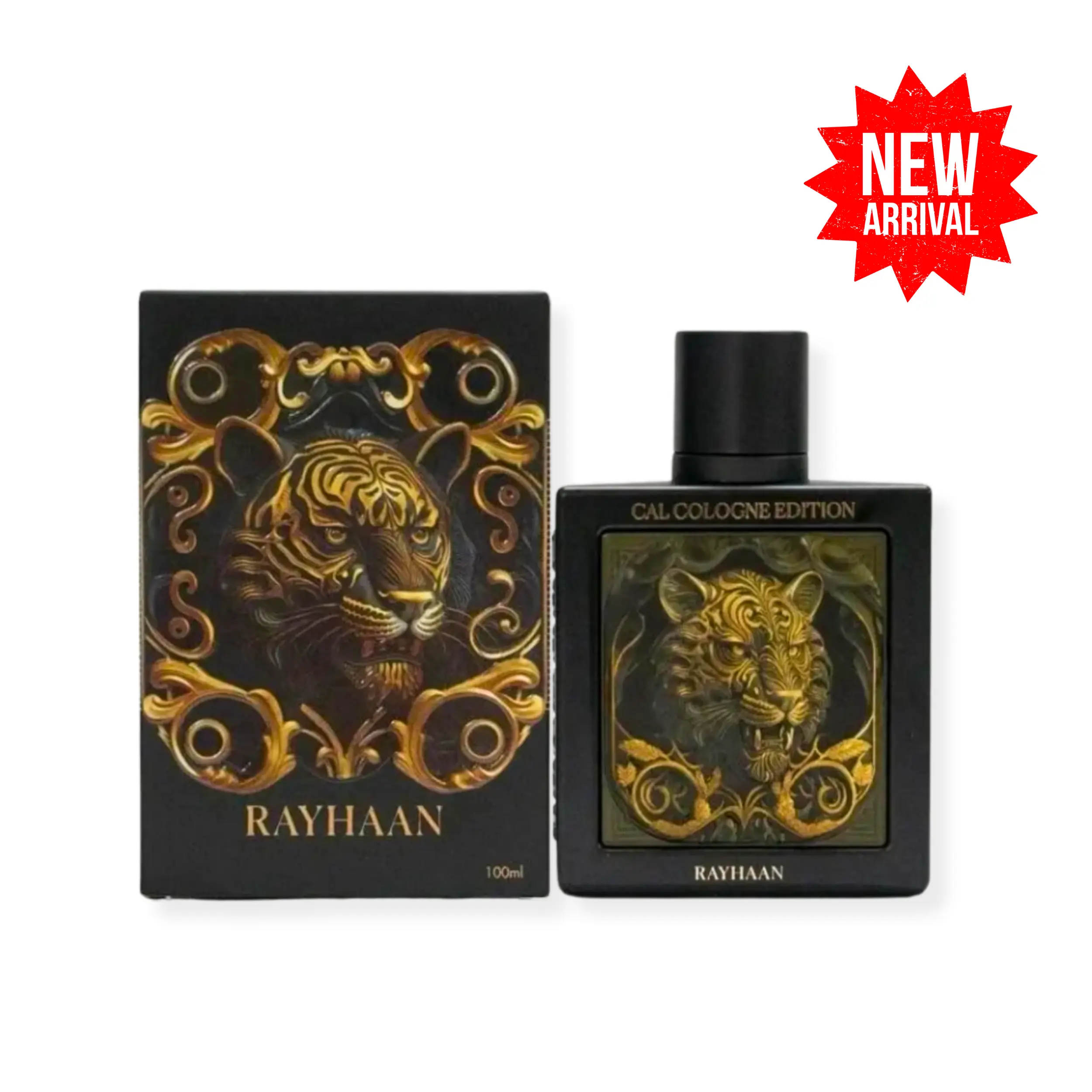 RAYHAAN Tiger Cal Extrait De Parfum Unisex Perfume Oil - 100ml Perfume, Highly Concentrated Signature Scent, Saffron, Agarwood Base, Vanilla Blend, No Jasmine, Liquid, Boxed Single Item