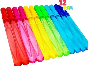 Big Bubble Wands, 1 Dozen Bubble Wand Bulk with Bubbles Refill Solution for Summer Toy Party Favor, Outdoors Activity Kids Outdoor Play