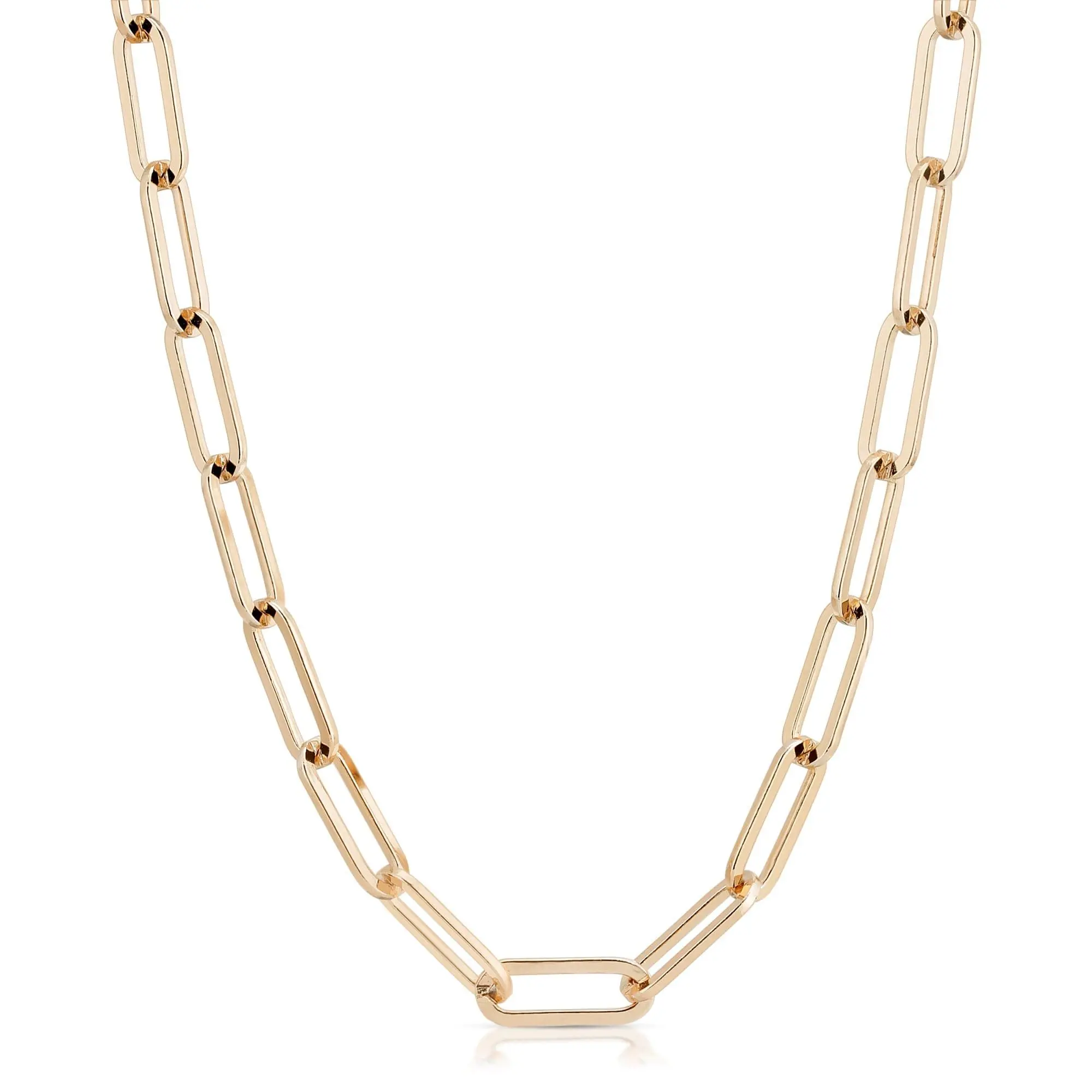 Large Elongated Link Mask Chain - Elegant Design, Lightweight, Versatile Accessory for Everyday Wear