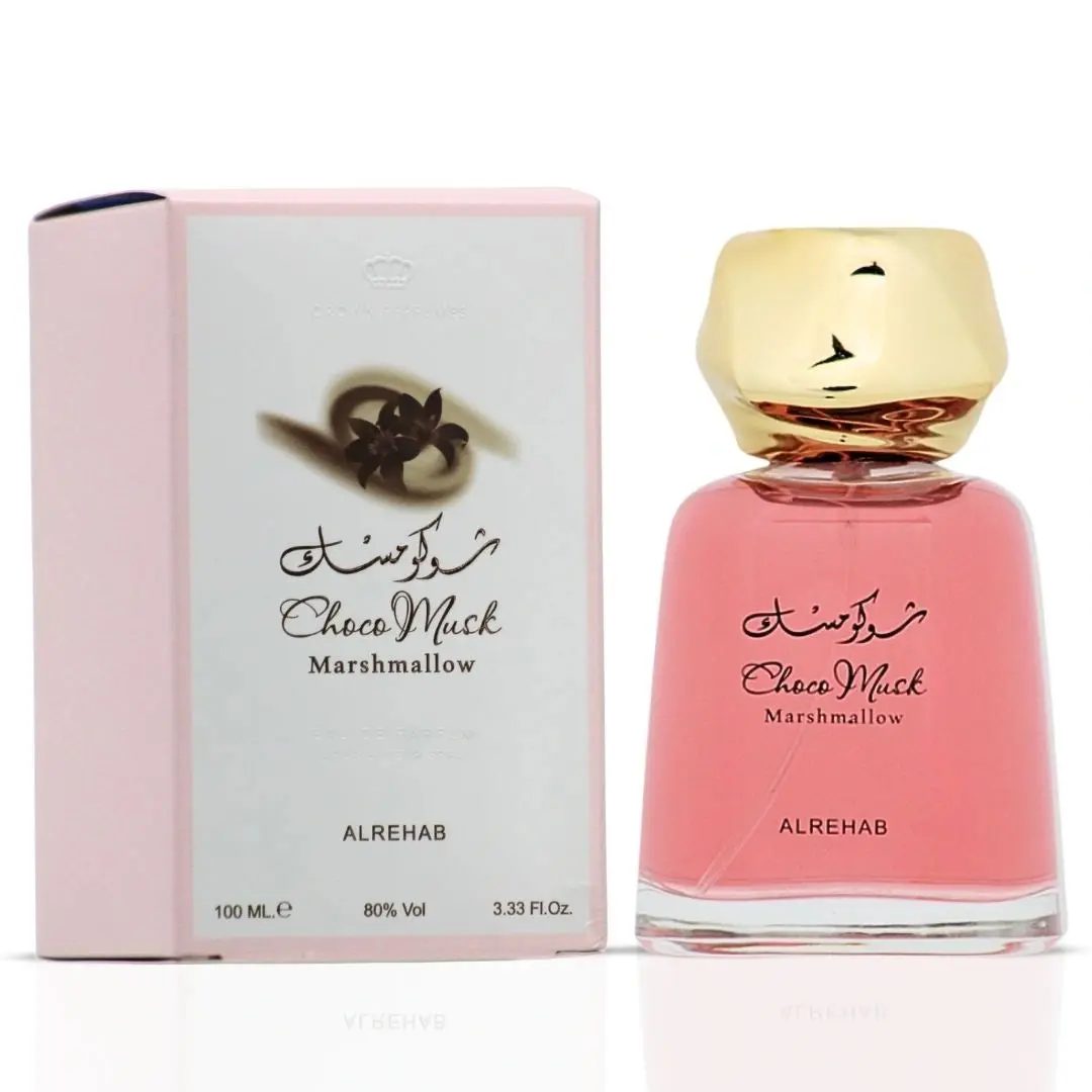 Al Rehab Choco Musk Marshmallow Eau de Parfum Spray 100ml 3.4 oz Sweet Cozy Scents with Warm Gourmand Twist