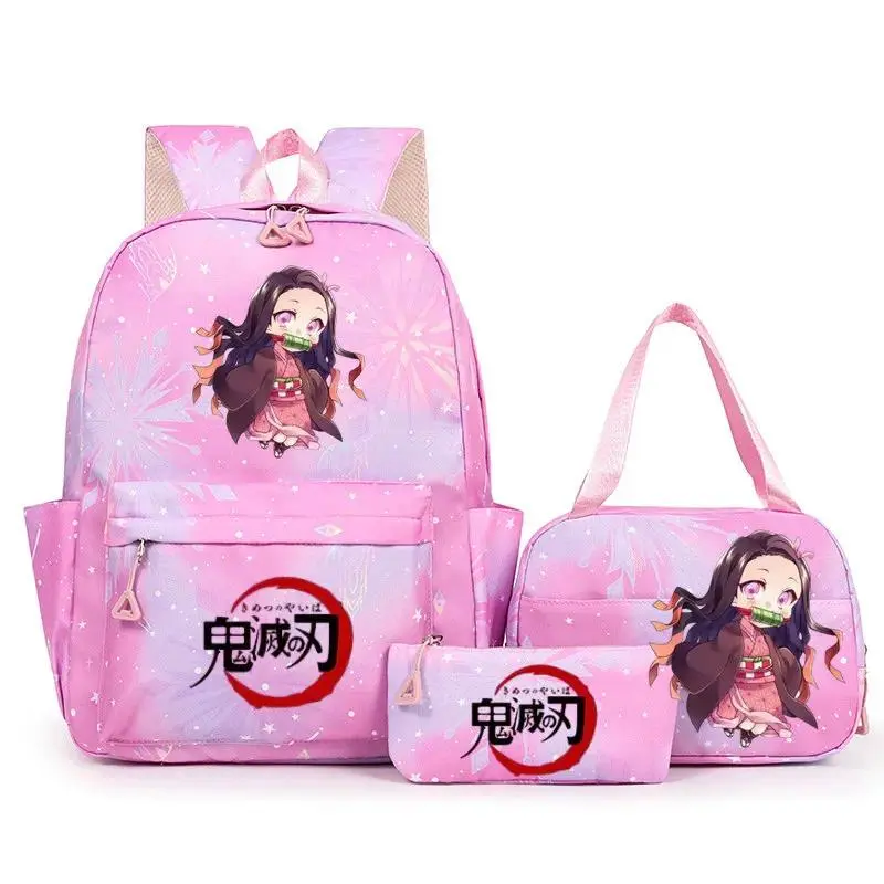 Demon Slayer Nezuko Kamado Backpack Teens Capacity Schoolbag With Shoulder Bag For Daily Use Girls Women Travel Mochilas