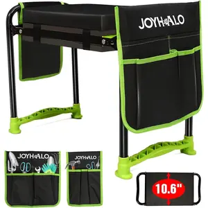 10.8 inch Wider Foldable Kneeler and Seat, Stool with-Thick Kneeling Pad, Bench for Kneeling and Sitting, Gifts for