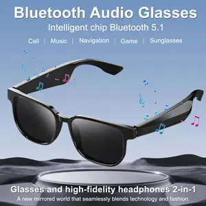 Bluetooth glasses, intelligent UV resistant sunglasses, men's and women's Bluetooth sunglasses, wireless headphones, open stereo