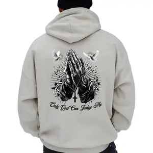 Only God Can Judge Me Hoodie – Praying Hands with Rosary and Doves Christian