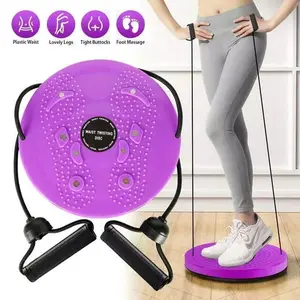 Magnetic Slimming Twisting Disc with Resistance Bands - Adjustable Silent Waist Trimmer Board for Home Cardio, Abs Workout & Body Shaping.