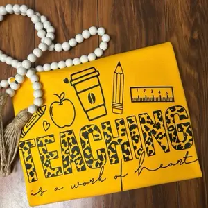 Teacher Screen Print Transfer only– School Graphic Design for T-Shirts