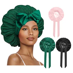 SeSe Code Silk Sleep Bonnet for Women,  Satin Hair Wrap with Soft Elastic Band for Parties and Clubs