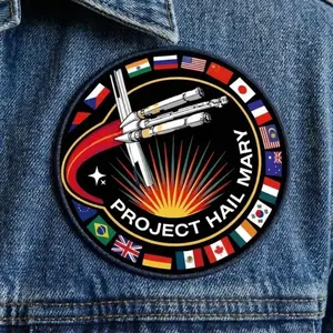 Project Hail Mary Embroidered Patch – Sci-Fi Space Mission Rocket   – Space Adventure Iron-On Applique for Jackets, Bags & Backpacks