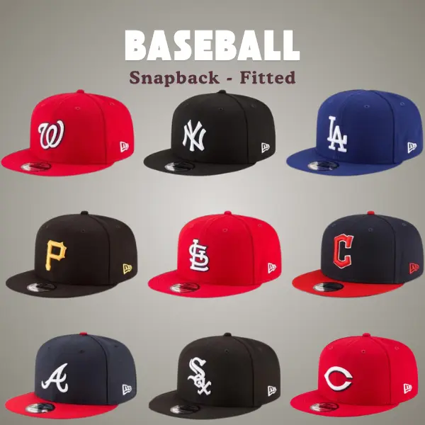 New Era MLB Team Logo Baseball Hat – LA Dodgers, NY Yankees, Chicago White Sox, Cardinals, Nationals, Pirates, Braves, Guardians, Adjustable Flat Brim Snapback Cap, Vintage Athletic Streetwear, Sports Fan Gift, USA 2026 Edition