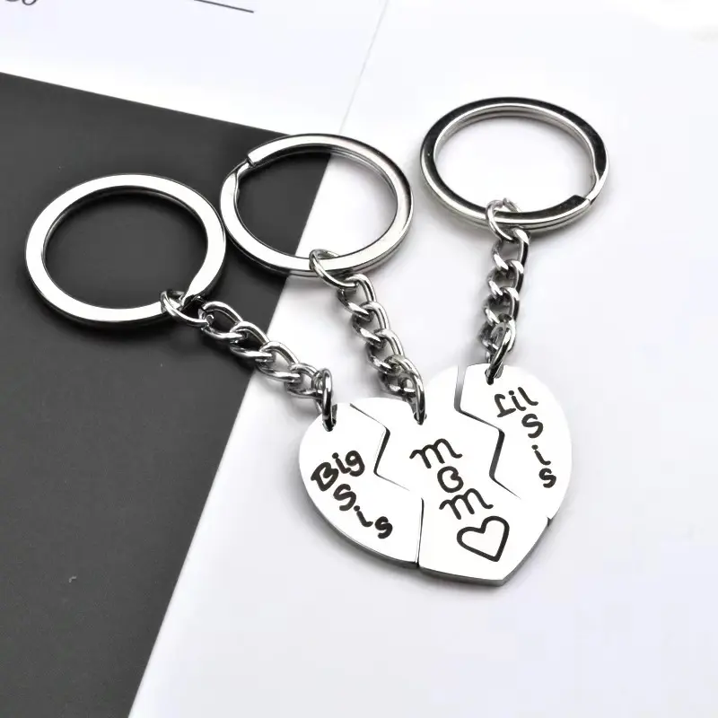 Meaningful Keychain with Charm, Engraved Stainless Steel Key Ring, Perfect Gift for Friends, Family & Loved Ones