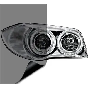 Extra-Wide Headlight Taillight Vinyl Tint Wrap Roll (Light Smoke 16" x 48" 2-Roll Pack)
