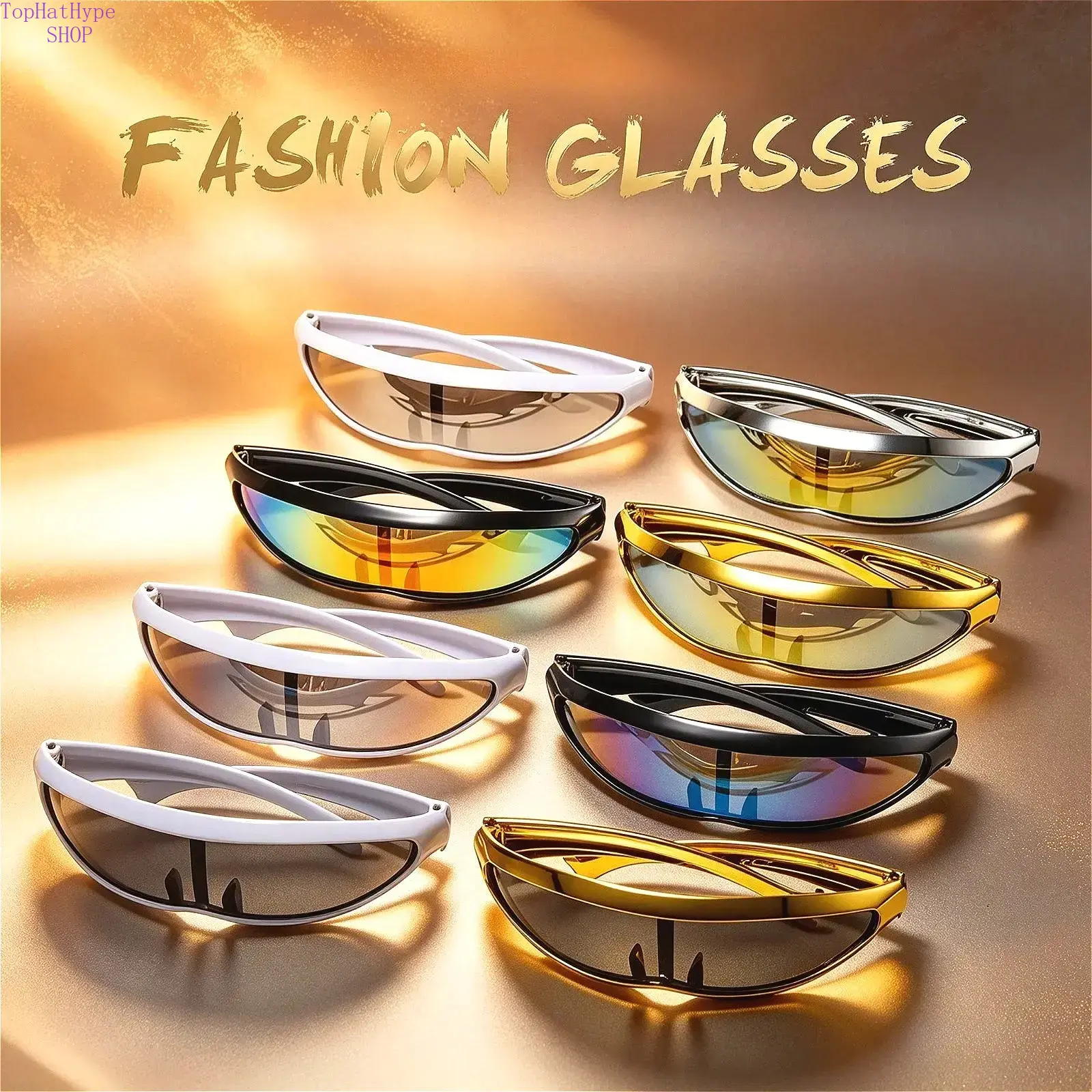 2026 Y2K Futuristic Wraparound Sunglasses for Women & Men, Cyberpunk Metallic Visor Shades, UV400 Protection Oversized Shield Glasses, Trendy Rave Festival Streetwear Eyewear for Outdoor Party Travel, Fashion Wrap Around One Piece Lens Sun Glasses,summerv