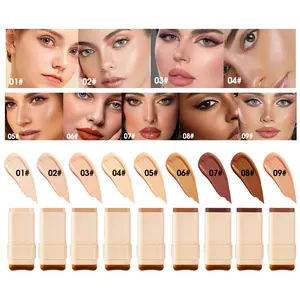 TVLV Concealer Eraser Double-Ended Foundation Stick Nine Colors Waterproof Non-Caking Solid Foundation Cream