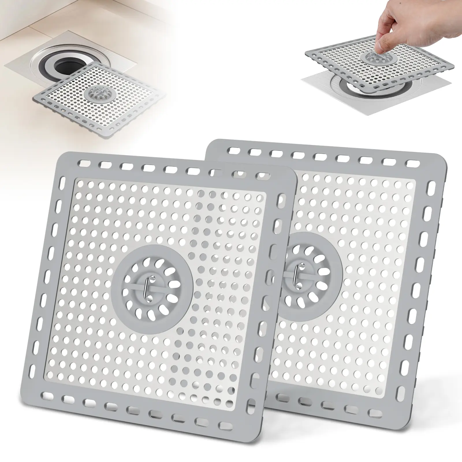 2 PACK - 6' Light Grey