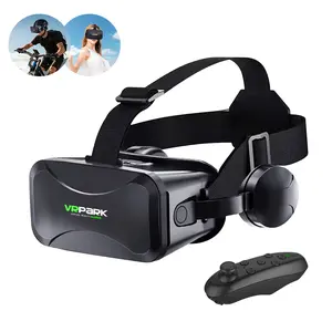VR PARK Upgraded All-in-1 4K 120Hz 3D VR Glasses - Wearable Smart Virtual Reality Headset for 4.7-7.2" Smartphones, Gaming & Movie Use