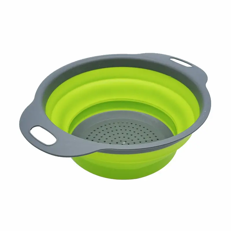 1pc Food Grade PP+TPR Plastic Collapsible Colander - Foldable Strainer, Fast Draining Space Saver Kitchen Accessory for Washing Fruit, Vegetables