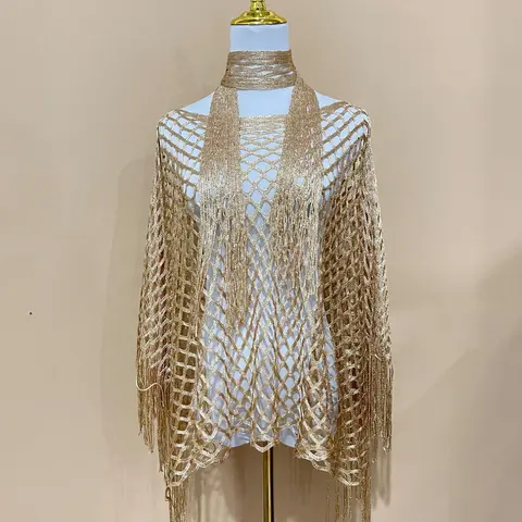【Black Friday】Women's Solid Color Fringe Trim Scarf and Cover Up Set, 2-Piece Casual Fashion Accessory for Daily Wear