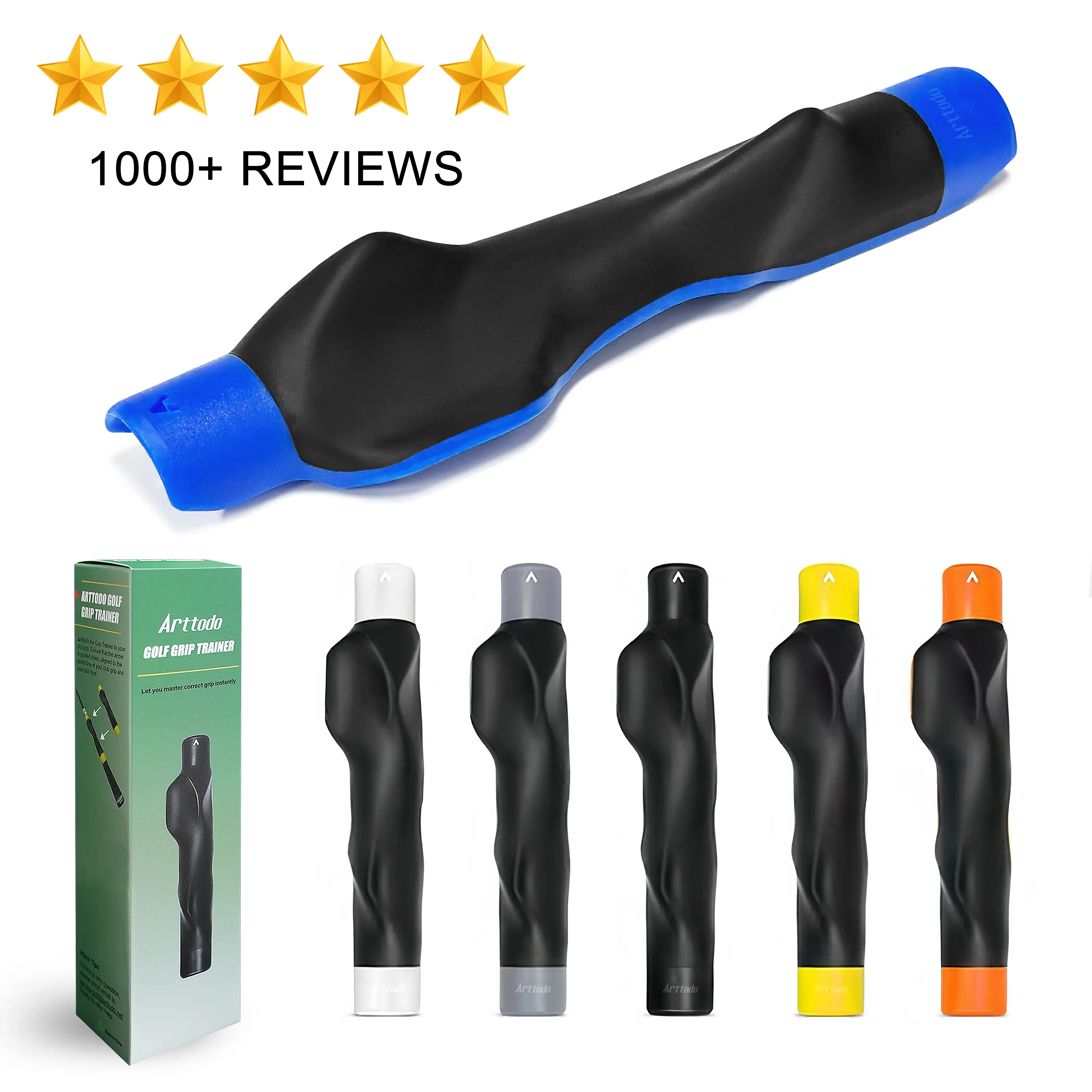 Arttodo Golf Grip Trainer, Fix Swing Grip, Golf Grip Training Aids, Fix Hand Position & Grasp, Master Correct Grip Posture, Golf Gifts Golf Regripping Kit