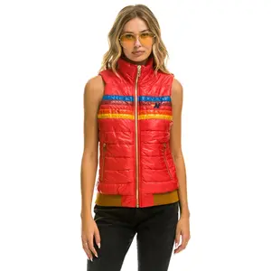WOMEN'S 5 STRIPE VEST - GLOSSY CHERRY