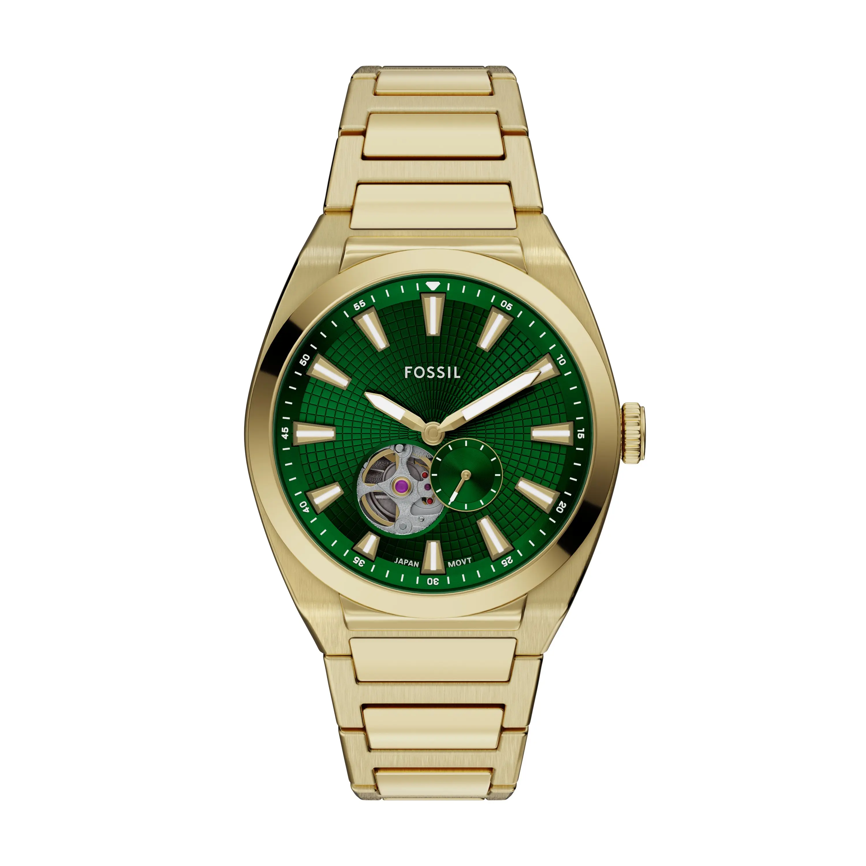 Fossil Men's Everett 42mm Automatic Gold-Tone Stainless Steel Watch