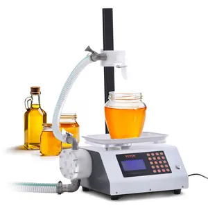 VEVOR Liquid Filling Machine,  50-5000 g Weighing Capacity, Automatic Bottle Filler Machine Bottling Machine Gear Pump Digital Control for Honey, Oil, Wine, Detergent, Viscous Liquids (Single Nozzle)