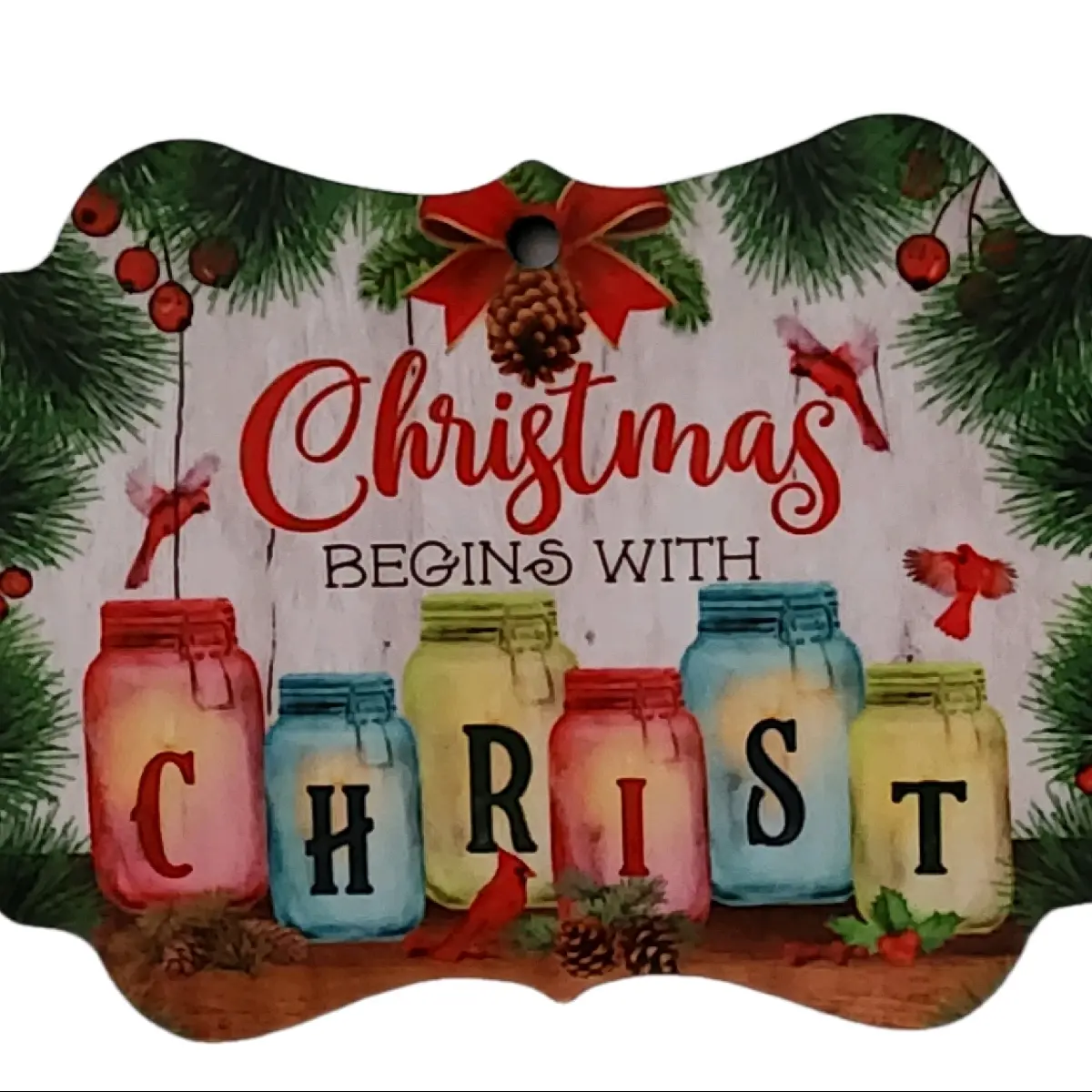 Sublimation Christmas Ornament Christmas Durable Colorful Decoration 1/8"x3"x4"