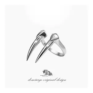 Animal Teeth Snake Fangs Self Defense Ring for Teen Gothic Punk For Woman Man Retro Trend Jewelry Cool Stuff Party Couple Gift