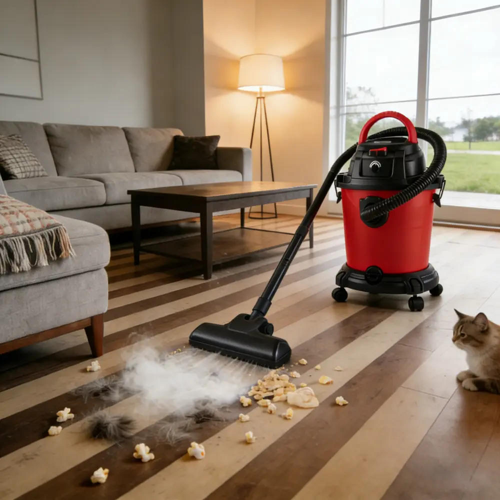 8 Gallon Wet Dry Vacuum, 6 Peak HP Shop Vac with Blower Function, 3-in-1 Portable Vacuum Cleaner for Car, Garage, Floors & Upholstery