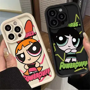 The Powerpuff Girls Phone Case for iPhone 11 12 13 14 15 16 17 Pro Max Air X XS XR 7 8 Plus SE 2020 Shockproof Soft Silicone Bumper Cover