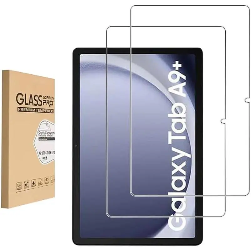 (2 Pack) Screen Protector for  Galaxy Tab A9+ Plus (11-Inch 2023,Model SM-X210/X216) Tempered Glass,9H Hardness Anti Scratch,Bubble Free,Case Friendly Easy Installation